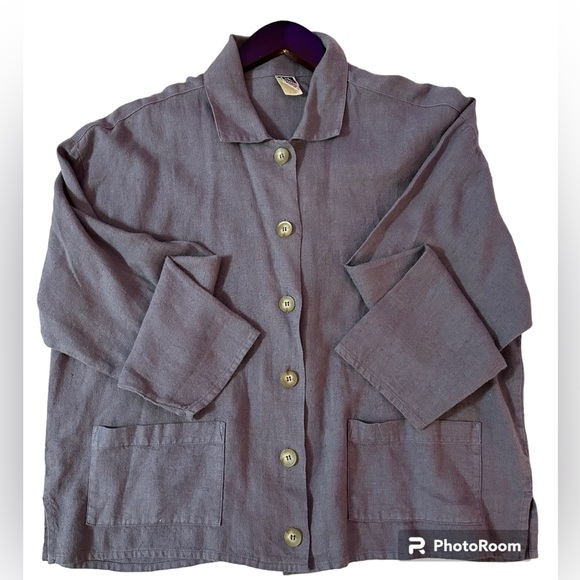 PA Company Boston - Boxy Linen Button Blouse - "One Size" - Picture 2 of 16